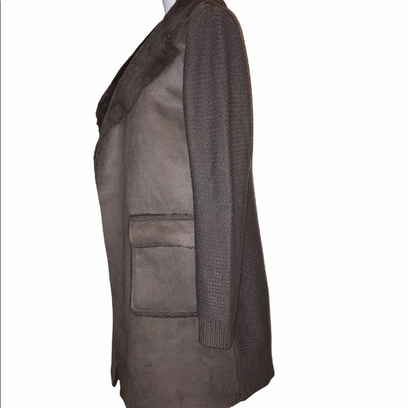 Anthropologie Front Faux Fur Open Cardigan - Picture 3 of 11